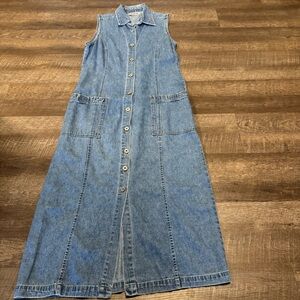 Bill Blass Jeans Vintage Denim Maxi Dress